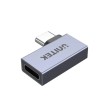 Unitek UCA USB-C 4.0 Male to Female Adaptor 90degrees (Side) A1040GY Unitek UCA USB-C 4.0 Male to Female Adaptor 90degrees (Side) A1040GY