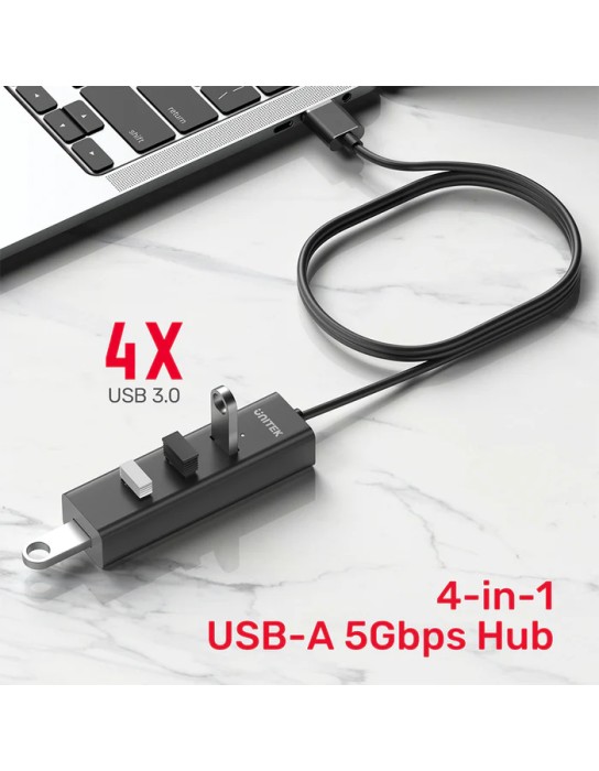 Unitek Y-3089 4x USB-A 3.0 Ports & 1x USB-C Power Port with 1.2m Cable Unitek Y-3089 4x USB-A 3.0 Ports & 1x USB-C Power Port with 1.2m Cable