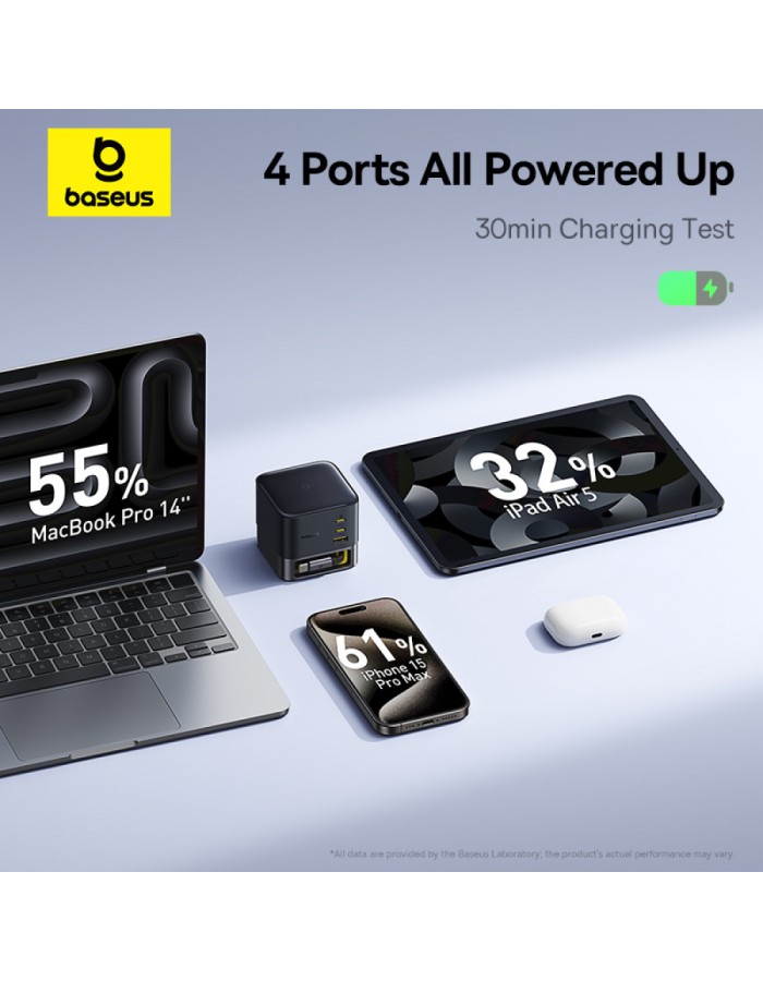 Baseus Charger Desktop 100W 3C+U SUPER GAN Retractable Cable 100W EU Baseus Charger Desktop 100W 3C+U SUPER GAN Retractable Cable 100W EU