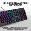 Armaggeddon MKA-7C Black Mechanical Gaming Keyboard 104 Keys Linear Red