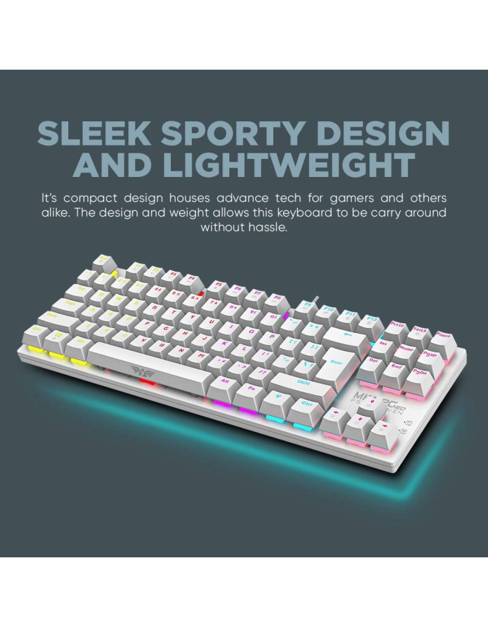 Armaggeddon MKA-2C NEO White Mechanical Gaming Keyboard 87 Linear (Red) Keys