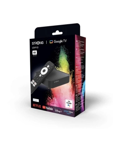 Strong Google TV Smart Box with Dual Band Wi-Fi GoogleCast 4K Android LEAP-S3UK