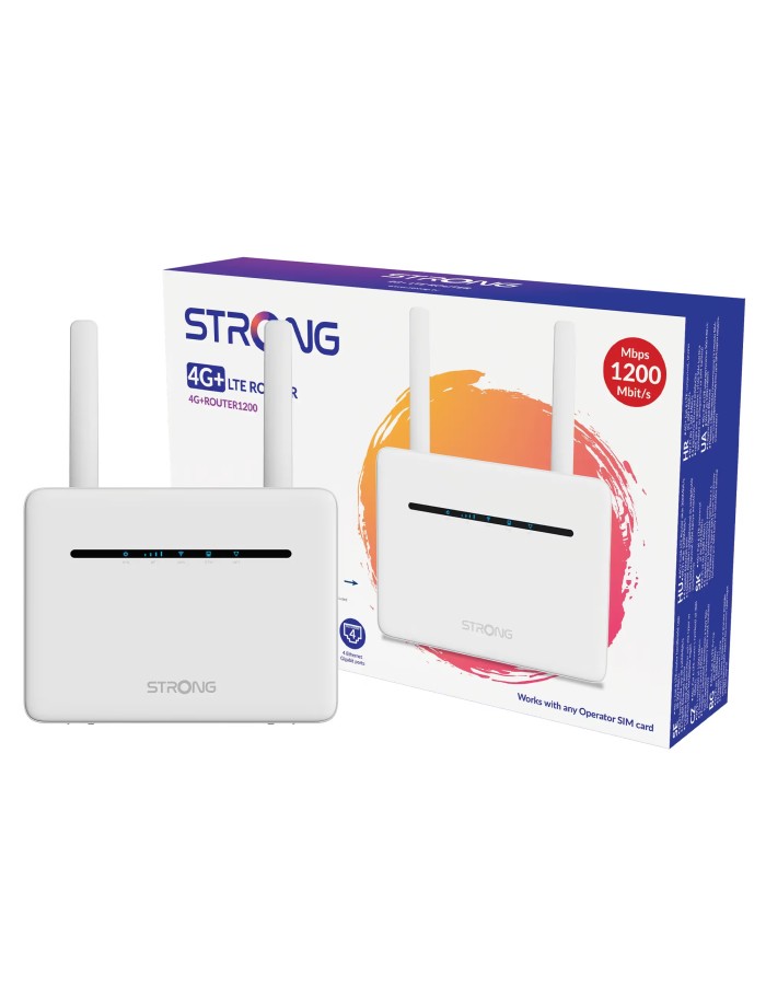 Strong Router 4G LTE CAT6 Wi-Fi AC1200 with 4 Gigabit Ports 4GROUTER1200UK Strong Router 4G LTE CAT6 Wi-Fi AC1200 with 4 Gigabit Ports 4GROUTER1200UK
