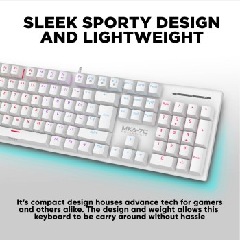 Armaggeddon MKA-7C White Mechanical Gaming Keyboard 104 Linear Red Keys Armaggeddon MKA-7C White Mechanical Gaming Keyboard 104 Linear Red Keys