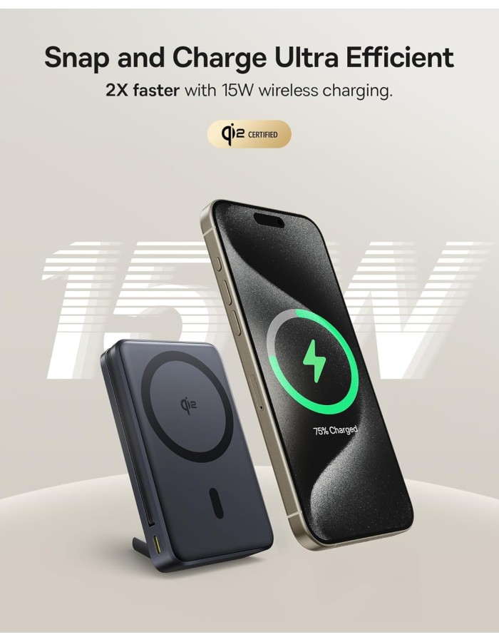 Baseus Powerbank Wireless 45W 10000mAh NOMOS Qi2-Stand Black Baseus Powerbank Wireless 45W 10000mAh NOMOS Qi2-Stand Black