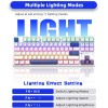 Machenike K500-B87 White/Blue Wired Gaming Keyboard 87 Blue Switch Keys
