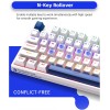 Machenike K500-B87 White/Blue Wired Gaming Keyboard 87 Blue Switch Keys