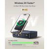 Baseus NOMOS 5in1 Desktop 140W Wired & Wireless Charger Qi2 3xUSBC+1A with LED Display UK Plug