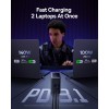 Baseus Desktop Charger 240W 3C+U+DC Touch Display & App Control incl 240W Charging Cable - Can Charge two Laptops at the same time