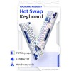Machenike K500-B87 White/Blue Wired Gaming Keyboard 87 Blue Switch Keys