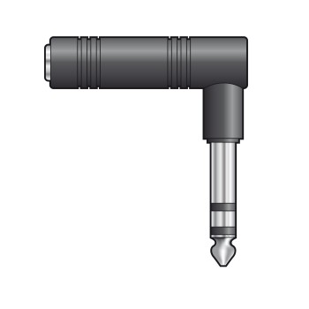 QTX Adaptor 6.3mm Right Angle Female to Male 758.334UK