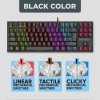 Armaggeddon MKA-2C NEO Black Mechanical Gaming Keyboard 87 Blue Clicky Keys