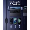 Baseus Desktop Charger 240W 3C+U+DC Touch Display & App Control incl 240W Charging Cable - Can Charge two Laptops at the same time