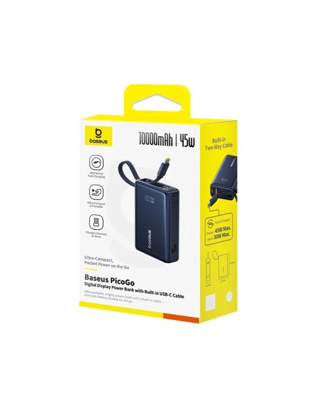Baseus Powerbank 45W 10000mAh + Display PicoGo Black