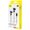 Baseus Headphones In Ear Wired Type C HiRes CZ20 Black Baseus Headphones In Ear Wired Type C HiRes CZ20 Black