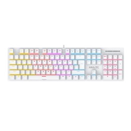 Armaggeddon MKA-7C White Mechanical Gaming Keyboard 104 Linear Red Keys