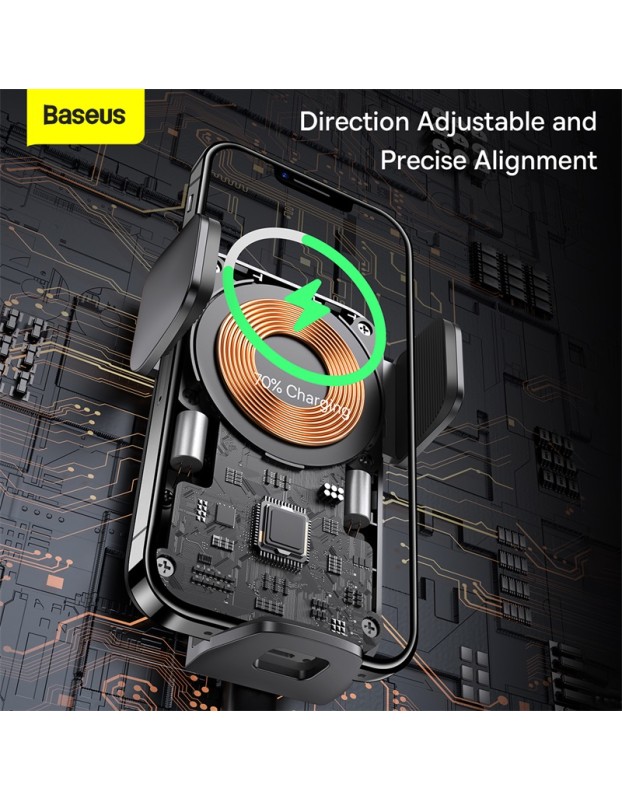Baseus WISDOM Auto Alignment 15W Wireless Car Charger & Dashmount