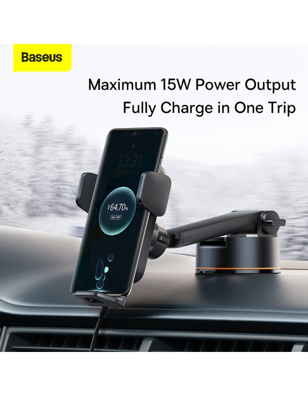 Baseus WISDOM Auto Alignment 15W Wireless Car Charger & Dashmount