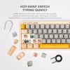 Armaggeddon GMK-100 Tri-Mode (2.4GHz+BT+USB-C) Mechanical Gaming Keyboard 63 Keys Linear (Red) Spring White