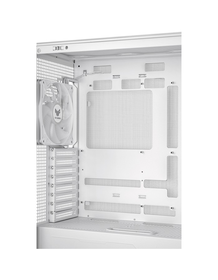 ASUS PC Case TUF Gaming eATX Mesh Front Panel Interchangeable Glass-Mesh Side Panels 4x Pre-Installed Fans USB-C GT302 ARGB White