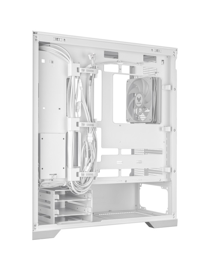 ASUS PC Case TUF Gaming eATX Mesh Front Panel Interchangeable Glass-Mesh Side Panels 4x Pre-Installed Fans USB-C GT302 ARGB White