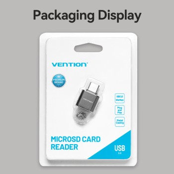 Vention CLMH0 Metal USB-C Card Reader for Micro SD Cards