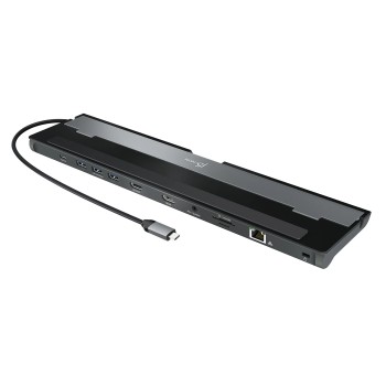 j5create Docking Station USB-C 10-in-1 Dual Display 2K-4K HDMI/RJ45/USB/SD/Audio/PD JCD542
