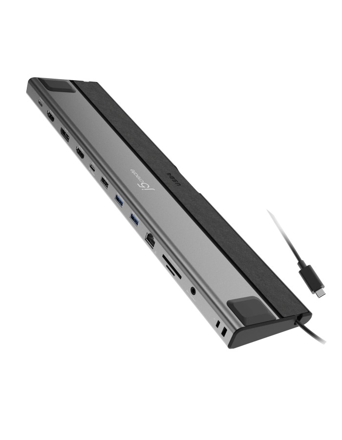j5create Docking Station USB-C 12-in-1 Triple Display 4K MST MacBookM3 HDMI/DP/USB-C/RJ45/SD/Audio/PD JCD554
