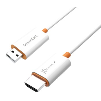 j5create JVAW56 Wireless HDMI Screencast Display Adapter Miracast/AirPlay 1080p USB Powered