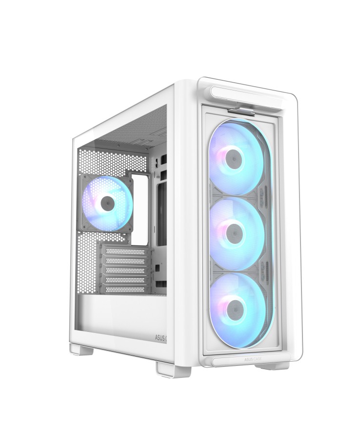 ASUS PC Case mATX Tempered Glass 4xARGB Fans A23 PLUS White
