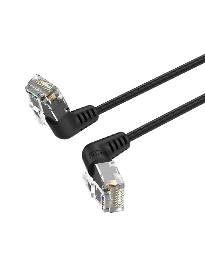 Vention NETWORK Cable Cat6A UTP Rotate Right Angle Slim 1.0m Black IBOBF Vention NETWORK Cable Cat6A UTP Rotate Right Angle Slim 1.0m Black IBOBF