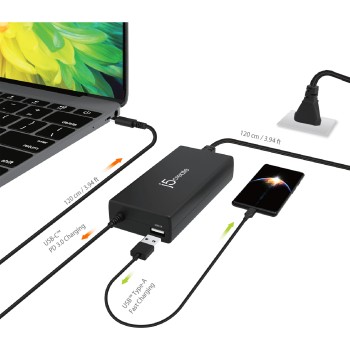j5create Charger Laptop 100W USB-C with USB-A Port UK JUP2290C-FN j5create Charger Laptop 100W USB-C with USB-A Port UK JUP2290C-FN