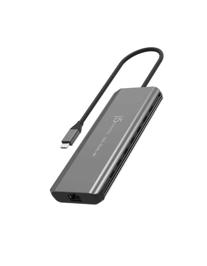 j5create Dock USB-C Dual Display 4K MST MacBookM3 HDMI/RJ45/USB/Audio/PD JCD398