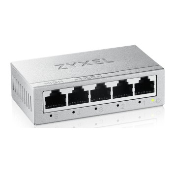Zyxel Switch Gigabit Ethernet 5-Port Metal with QoS UK Plug GS-105BV5 Zyxel Switch Gigabit Ethernet 5-Port Metal with QoS UK Plug GS-105BV5