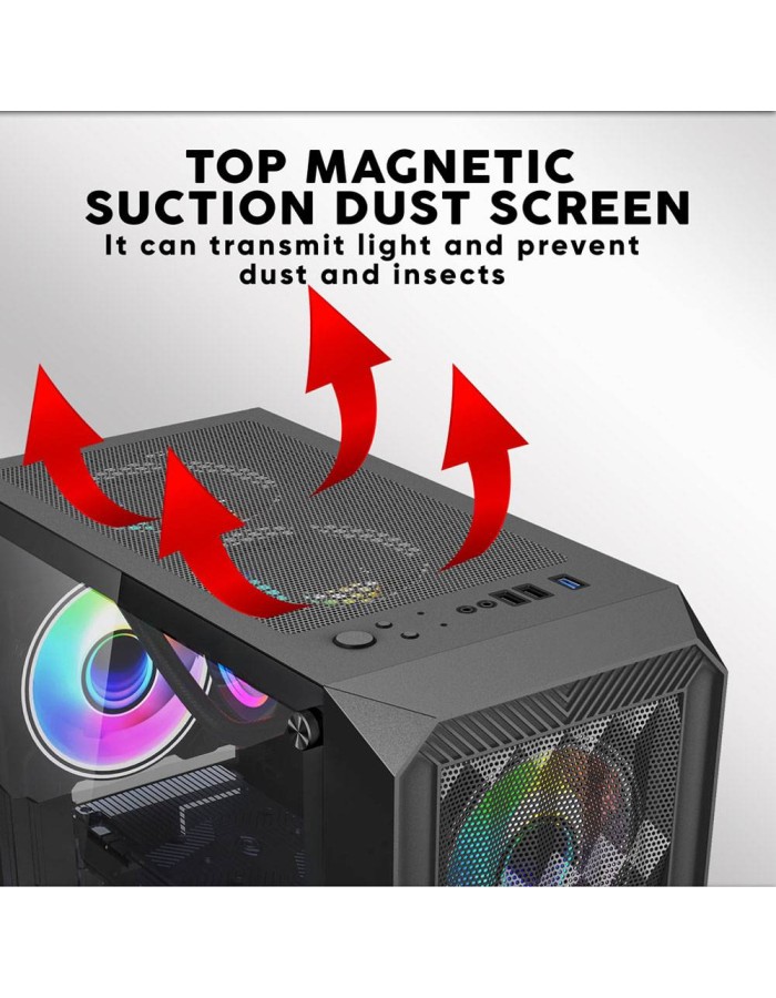 Armaggeddon Gaming Case ATX 4xARGB TRITRON PRO 100 Black Armaggeddon Gaming Case ATX 4xARGB TRITRON PRO 100 Black