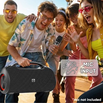 SonicGear StudioBeats III Powerful 240W Portable IPx6 Waterproof Speaker with Bluetooth, USB Large Battery, Microphone Input SonicGear StudioBeats III Powerful 240W Portable IPx6 Waterproof Speaker with Bluetooth, USB Large Battery, Microphone Input