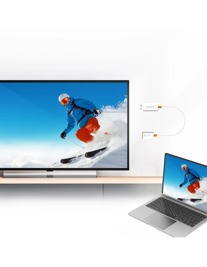 j5create JVAW56 Wireless HDMI Screencast Display Adapter Miracast/AirPlay 1080p USB Powered