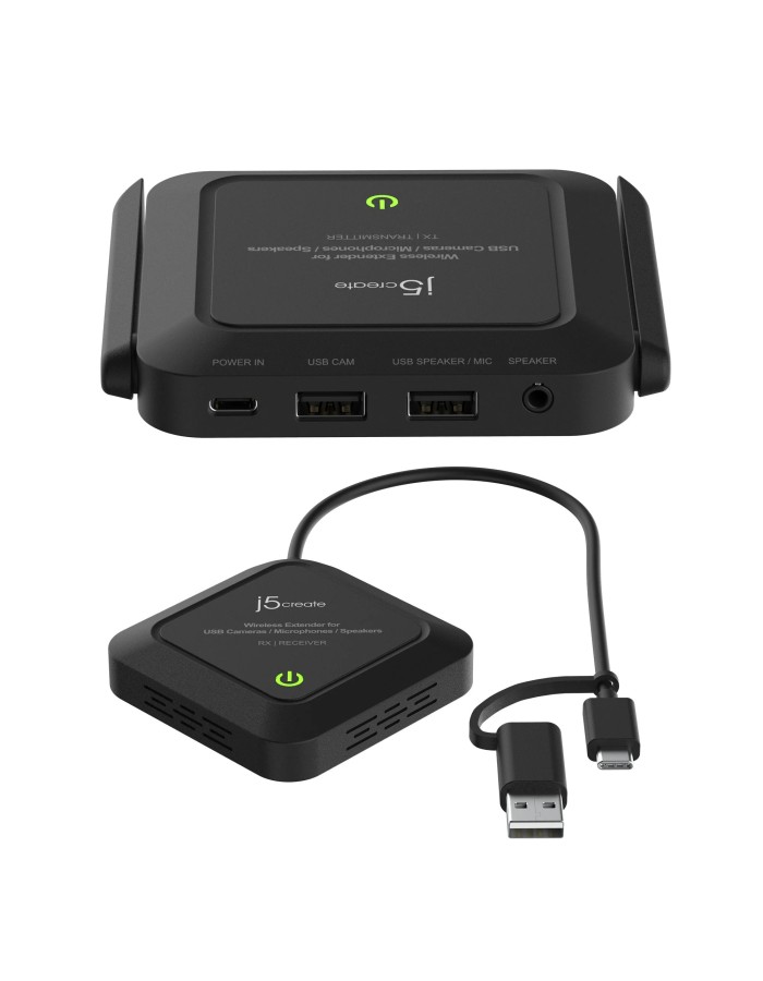 j5create JVW120 Wireless Extender for USB Cameras, Microphones & Speakers