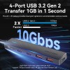Vention IT HUB USB-C 2xA 2xC 3.2 Gen2 + USBC Power Port CHYBB