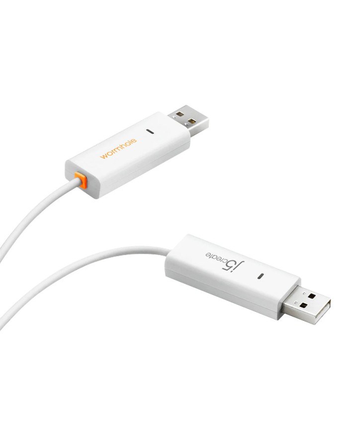 j5create Wormhole Switch USB Transfer Cable KM & FIle Sharing between Mac and Windows Devices JUC400