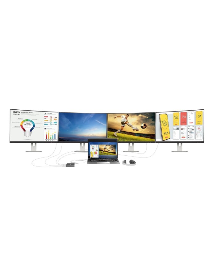 j5create Converter USB-C to 4-Port HDMI Multi-Monitor JCA366