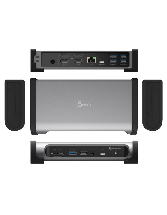 j5create Thunderbolt 4 Docking Station 15-in-1 Supports 4 x 4K Displays 10Gbps with 135W PSU JTD568 j5create Thunderbolt 4 Docking Station 15-in-1 Supports 4 x 4K Displays 10Gbps with 135W PSU JTD568