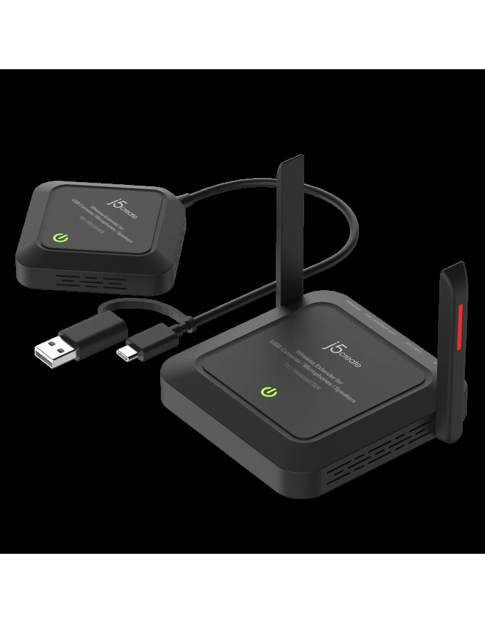 j5create JVW120 Wireless Extender for USB Cameras, Microphones & Speakers