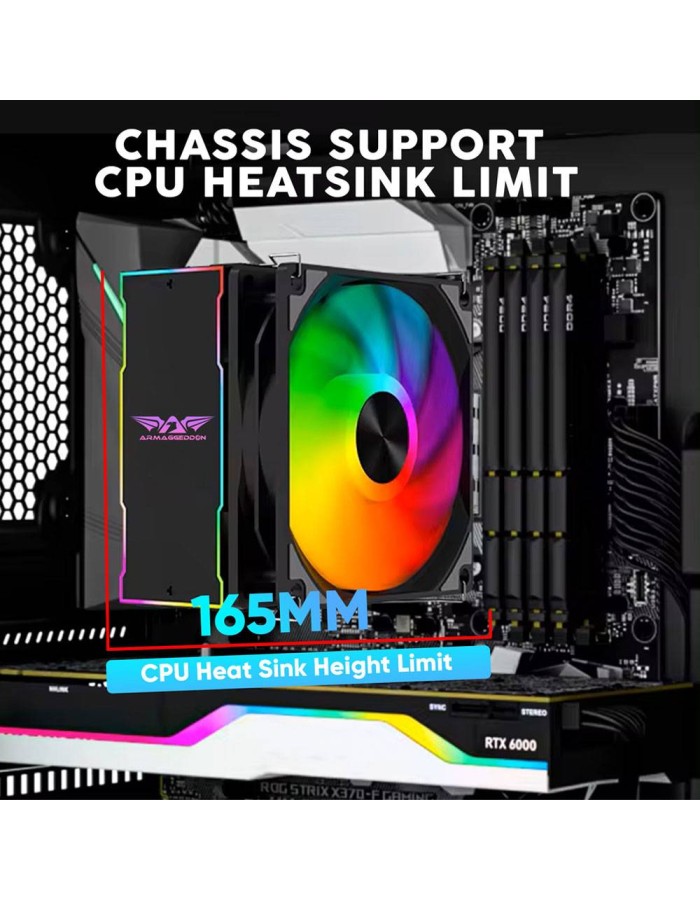Armaggeddon Gaming Case ATX 4xARGB TRITRON PRO 100 Black Armaggeddon Gaming Case ATX 4xARGB TRITRON PRO 100 Black
