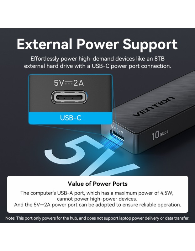 Vention IT HUB USB-A 2xA 2xC 3.2 Gen2 + USBC Power Port CHSBB