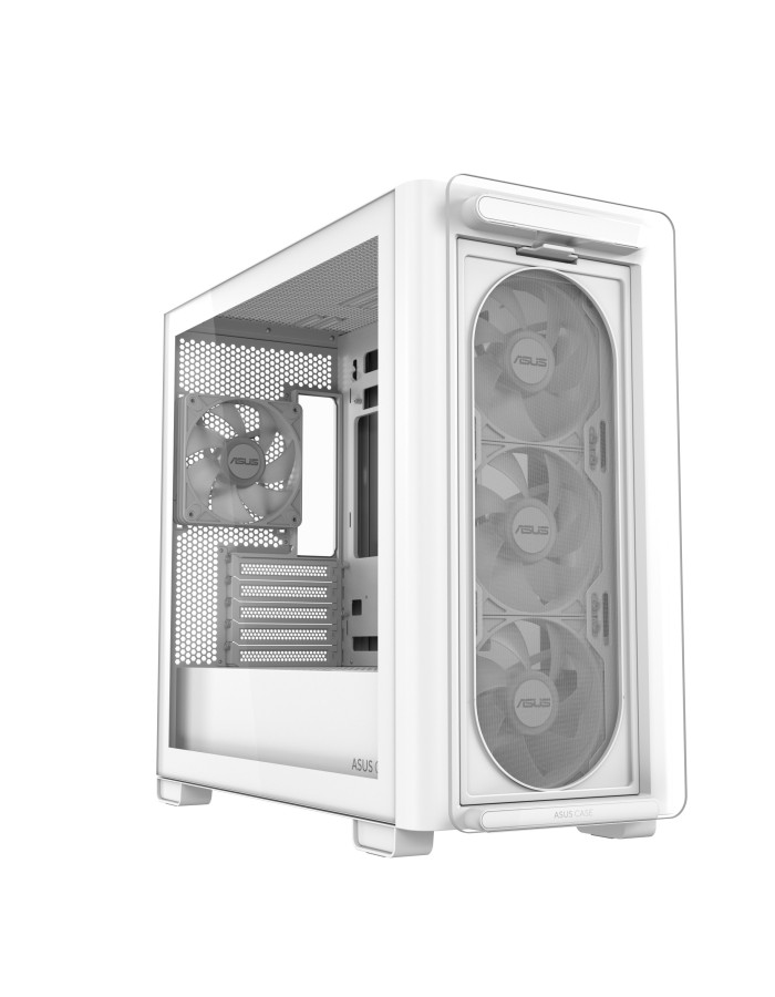 ASUS PC Case mATX Tempered Glass 4xARGB Fans A23 PLUS White