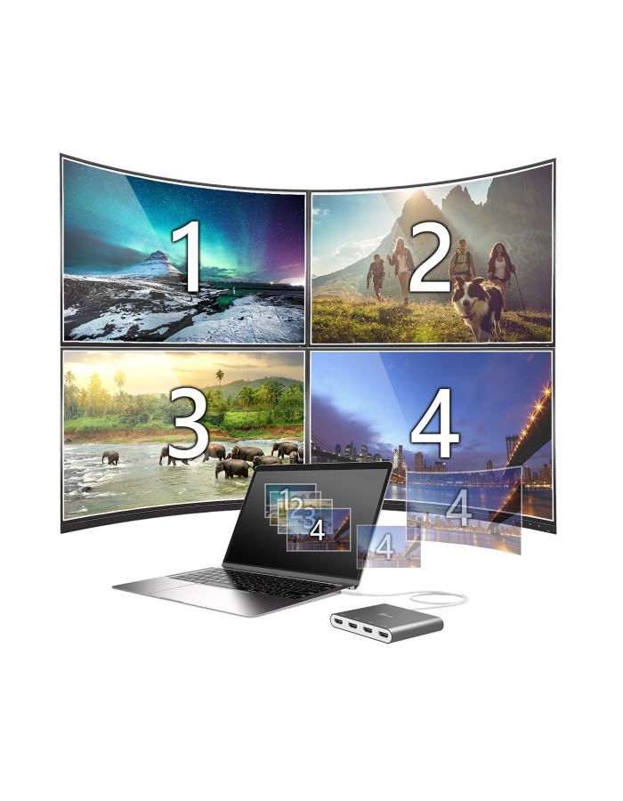 j5create Converter USB-C to 4-Port HDMI Multi-Monitor JCA366