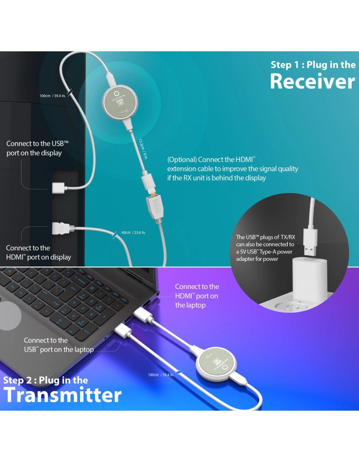 j5create JVAW75 Wireless HDMI Screencast Display Transmitter & Receiver 4K30Hz Supports Miracast, Airplay & Chromecast j5create JVAW75 Wireless HDMI Screencast Display Transmitter & Receiver 4K30Hz Supports Miracast, Airplay & Chromecast