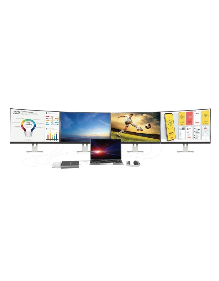 j5create Converter USB-C to 4-Port HDMI Multi-Monitor JCA366
