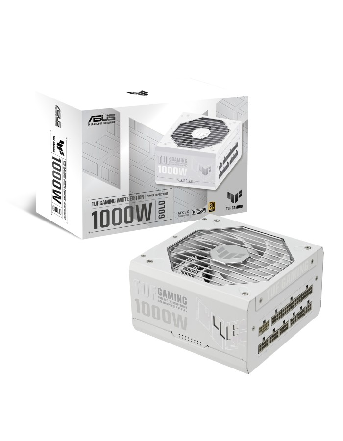 ASUS Power Supply TUF Gaming 80 PLUS Gold Fully Modular ATX 3.0 PCIe 5.1 Military Grade 1000W Gold White ASUS Power Supply TUF Gaming 80 PLUS Gold Fully Modular ATX 3.0 PCIe 5.1 Military Grade 1000W Gold White